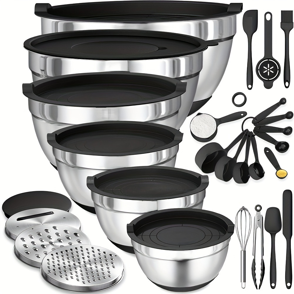17pcs, Stainless Steel Mixing  - огляд і ціна Stand Mixer Bowl