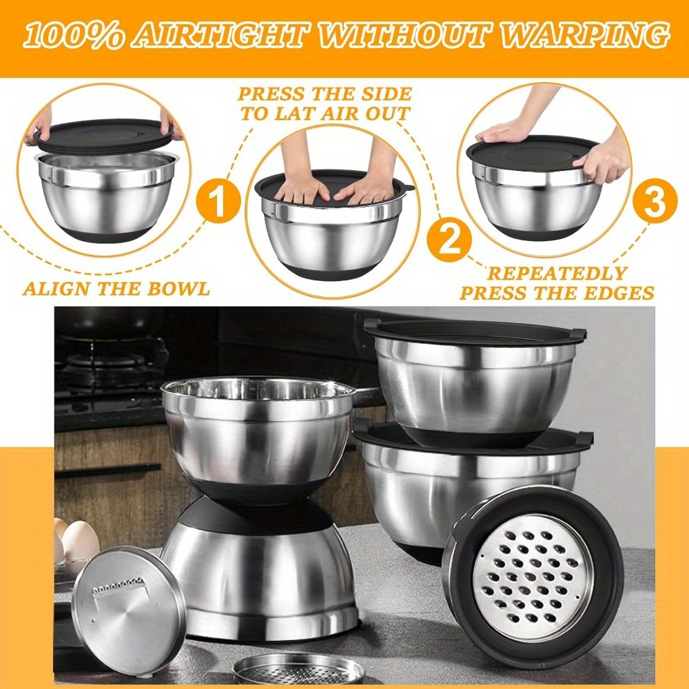 17pcs, Stainless Steel Mixing  - огляд і ціна Stand Mixer Bowl