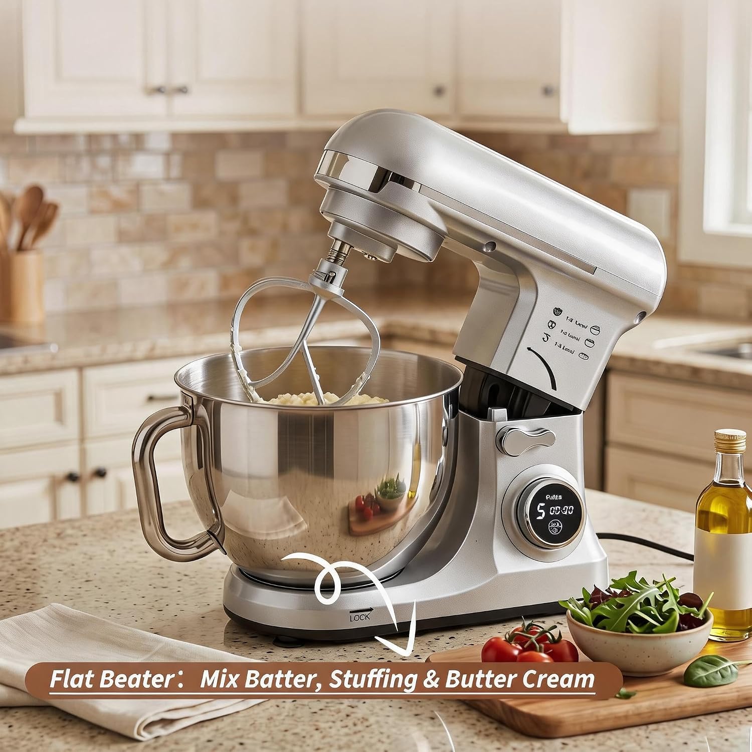Tacleekii 5.3 QT Tilt-Head Sta - огляд і ціна Stand Mixer Bowl