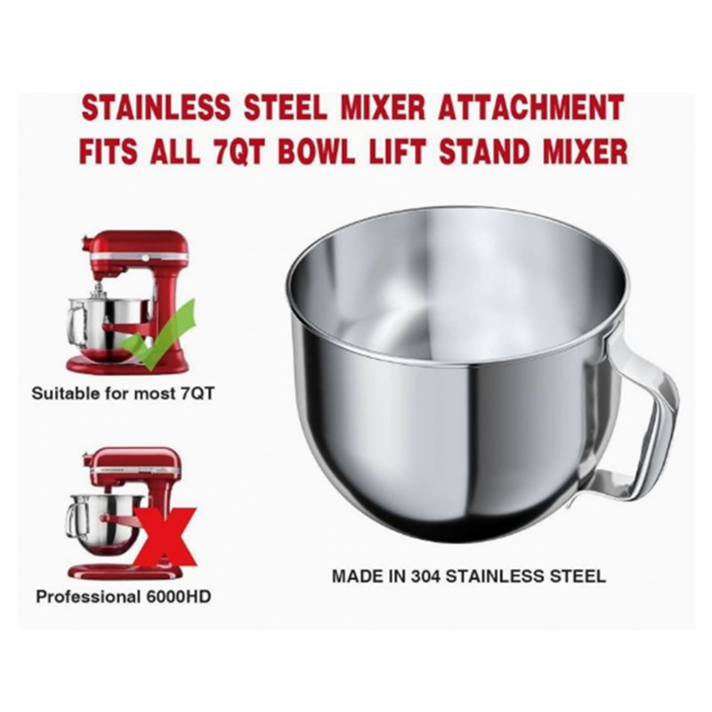 ABYN-7QT Stainless Steel Mixer - огляд і ціна Stand Mixer Bowl
