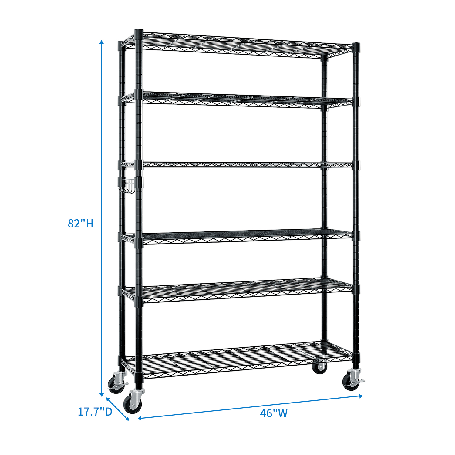 6‑Tier Storage Shelves Black M - огляд і ціна Kitchen Appliances Warehouse