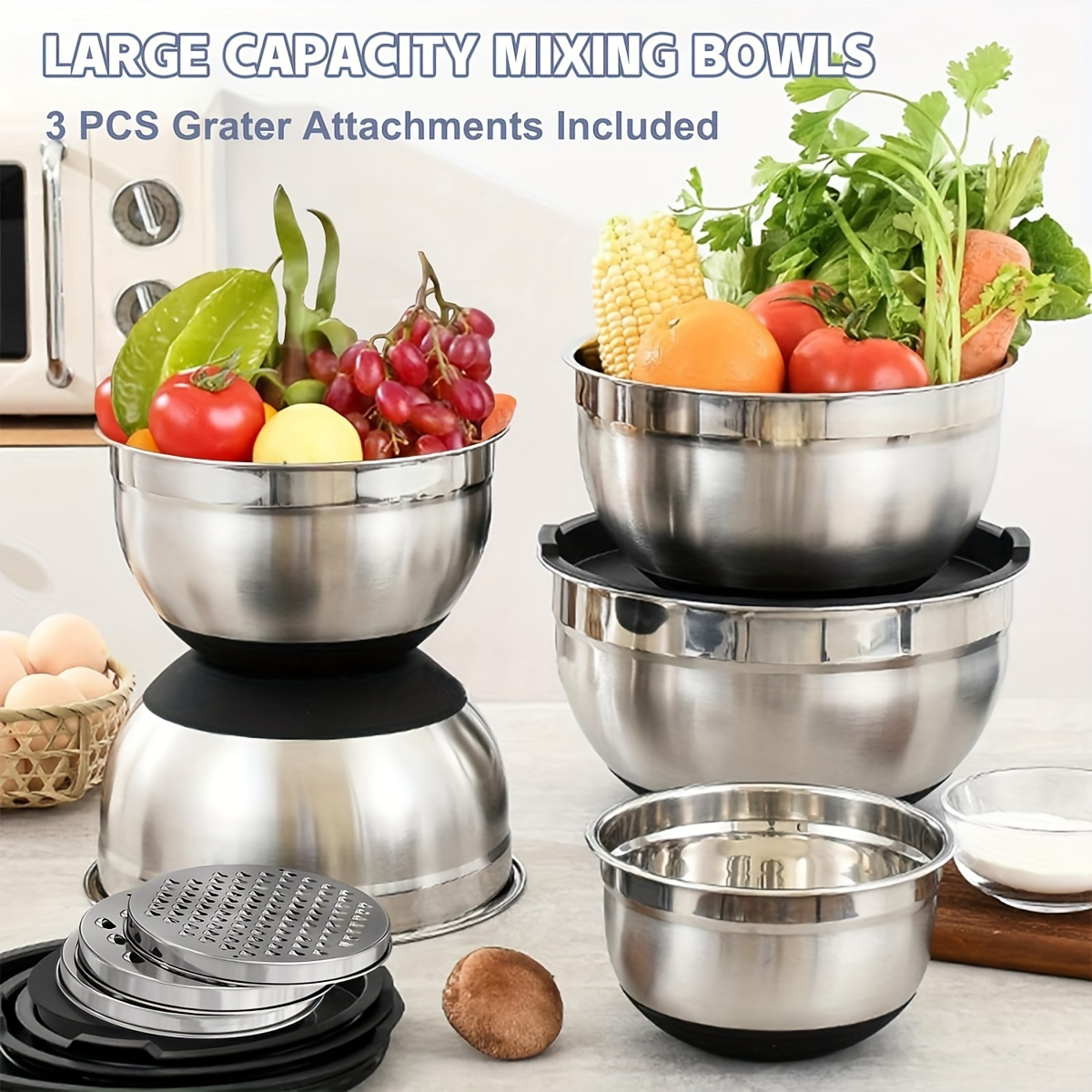 8pcs Mixing Bowls with Airtigh - огляд і ціна Stand Mixer Bowl