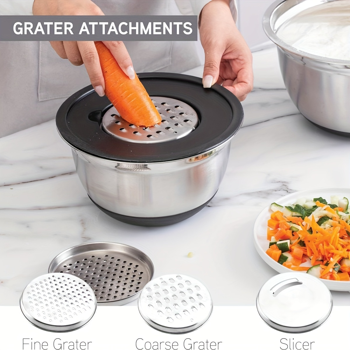 8pcs Mixing Bowls with Airtigh - огляд і ціна Stand Mixer Bowl