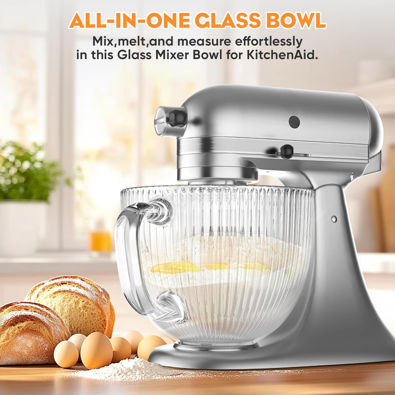 GVODE Glass Bowl for Kitchenai - огляд і ціна Stand Mixer Bowl
