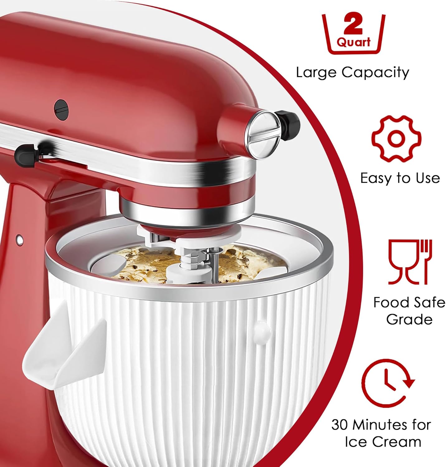 Ice Cream Maker Attachment for - огляд і ціна Stand Mixer Bowl