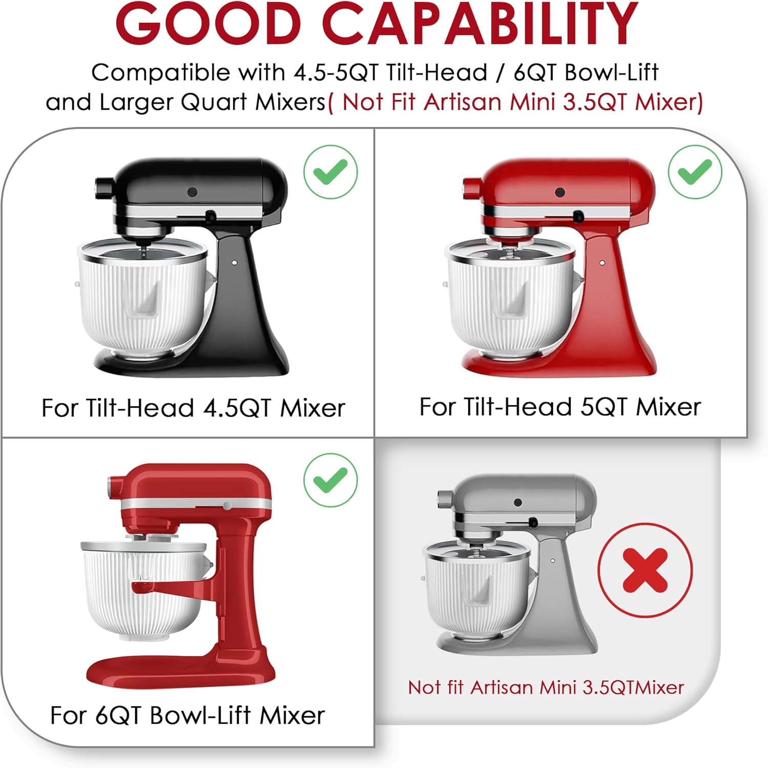 Ice Cream Maker Attachment for - огляд і ціна Stand Mixer Bowl